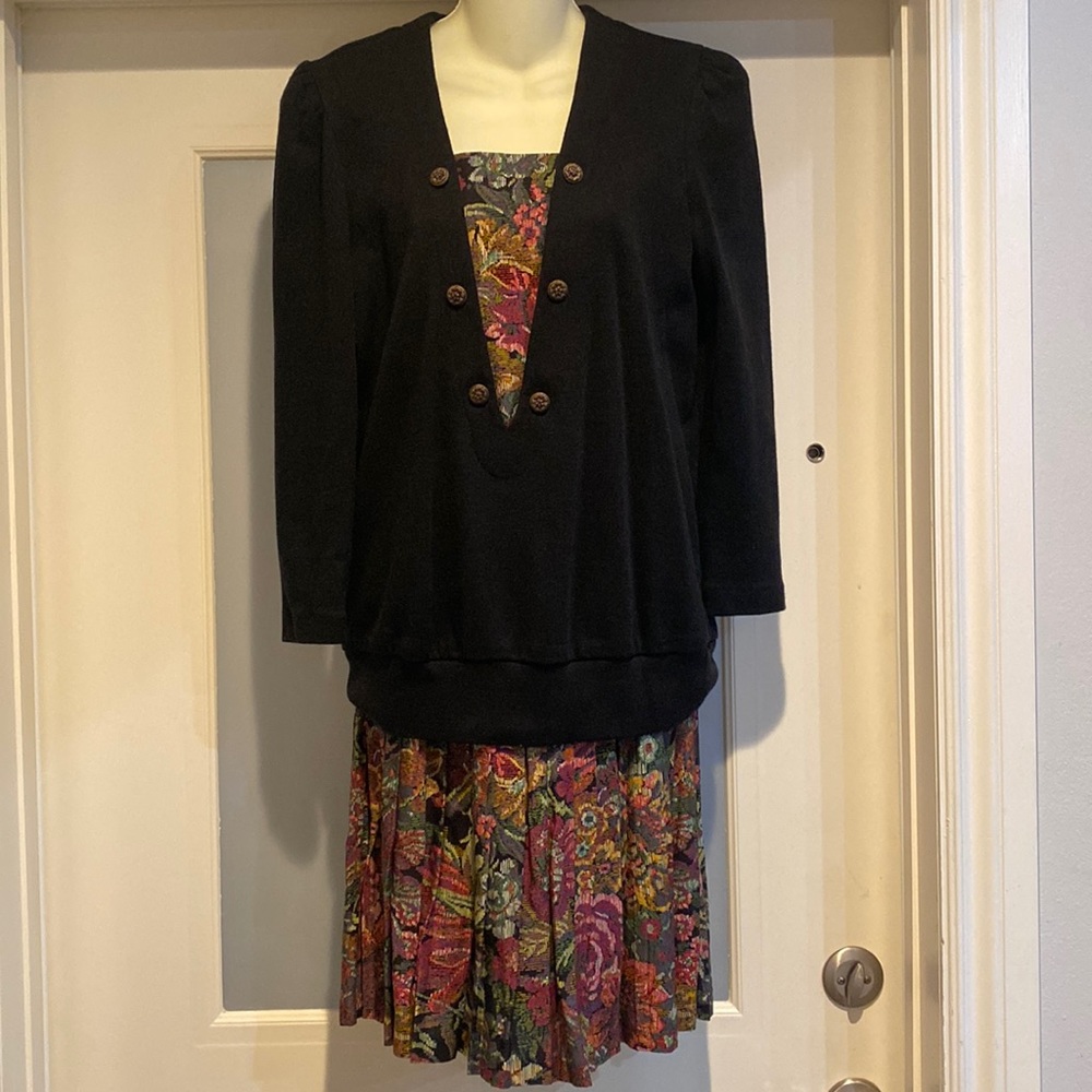 Petite Jazz Women Long Sleeves Black/Flowers 6